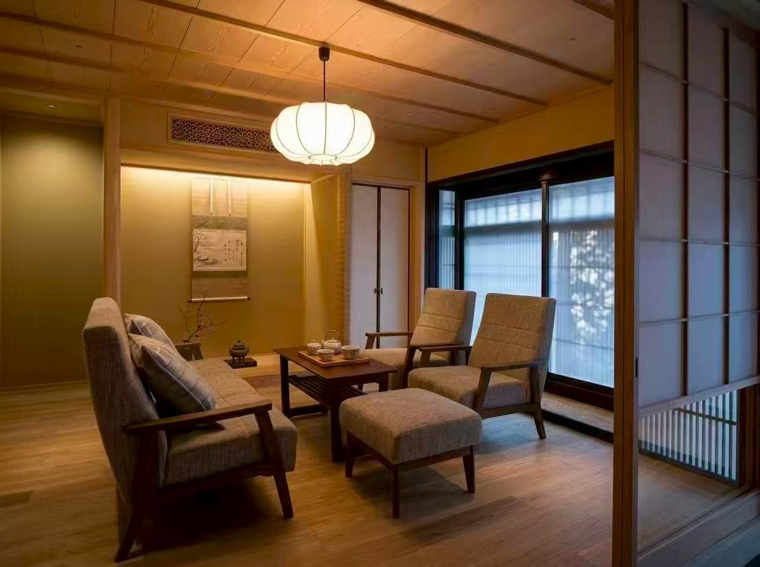 Calm living space with shoji screens